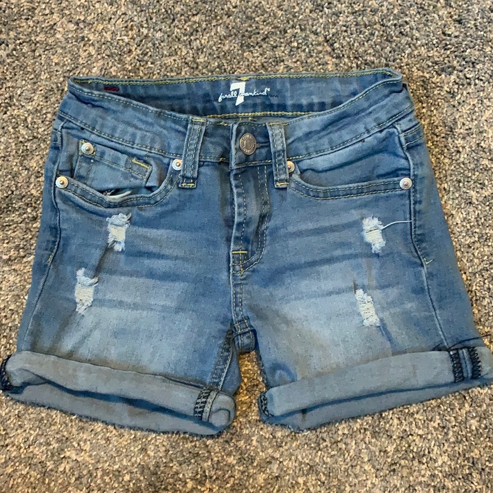 7 for all man kind- girls jean shorts